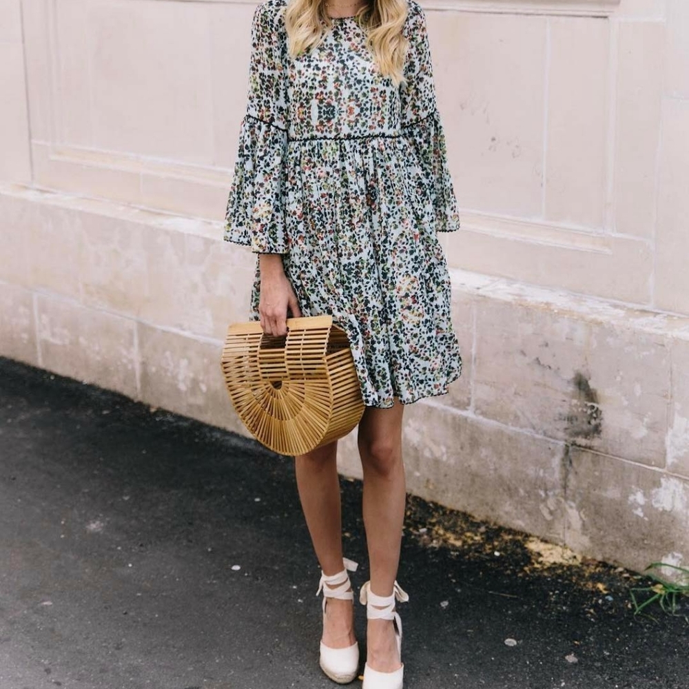 Anthropologie Mint Embroidered Dress